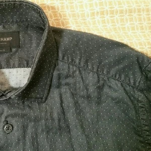 DUCHAMP London UK16.5 EU42 Shirt Slim Fit Cotton Single Cuff Grey - Picture 1 of 12