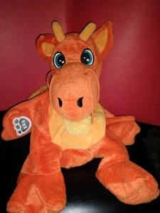 Build A Bear SHANGHAI Drache orange & gelbe Flügel Hörner PLÜSCH UNGEFÜLLT SELTEN - Bild 1 von 6