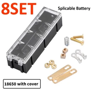 8 set Splicable Battery Slot 18650 Solder-Free Lithium Battery Box Holder Case - Picture 1 of 20