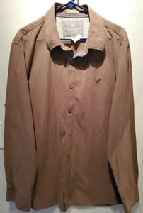 NEW American Eagle Brown Vintage Fit Long Sleeve Button Down Shirt Men’s 2XL - Bild 1 von 9