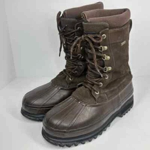 Men's Cabelas Duck Boots Brown Thinsulate Ultra Insulation Lace Up 83-0190 - Picture 1 of 1