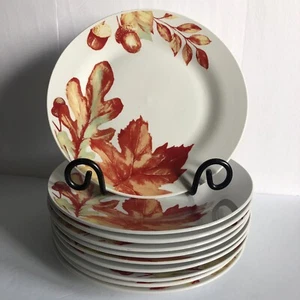 Royal Norfolk Fall Dinner Plates 10.25" Leaves Acorns 11 Available Sold Seperate - Picture 1 of 24