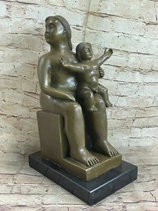 Fernando Botero Plump Family Bronze Figurine Statue Marble Base Figurine Nude - Picture 1 of 7