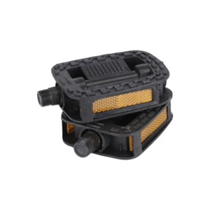 Pair Universal Bicycle Pedals Black Pedalset Bike Pedals Anti-slip Reflectors - Picture 1 of 7