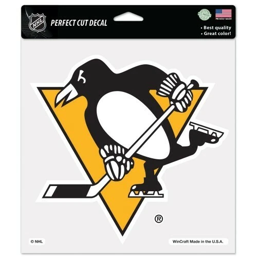 Pittsburgh Penguins 8x8 Die Cut Decal Vinyl Auto Window NHL Hockey Team Film - Image 1 of 1