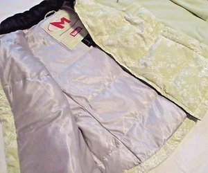 Marker Goose Down Puffy 2 pc Ski Vest Jacket Coat 8 & Fleece Pullover Chartreuse - Picture 1 of 7