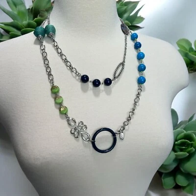 Ожерелье с бисером Laura Ashley разноцветные бусины художественные повседневные модные элегантные - Изображение 1 из 4