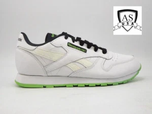 Reebok Classics Leather Junior Running Trainers Shoes Size 5.5 White EH1771 NEW - Picture 1 of 8