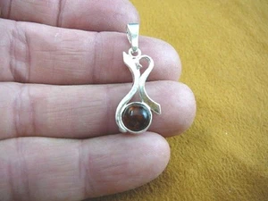 (P22-36) orange runder baltischer BERNSTEIN Polen .925 Sterling SILBER Band ANHÄNGER - Bild 1 von 1