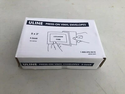 NEW uline 5X3” Press On vinyl envelopes 50 count. ULINE #S-5668 - Image 1 of 3