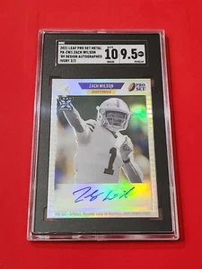 Zach Wilson 2021 Leaf Pro Set Metal Ivory Auto 2/2 BYU ,Jets SGC 9.5/10 Auto - Picture 1 of 8