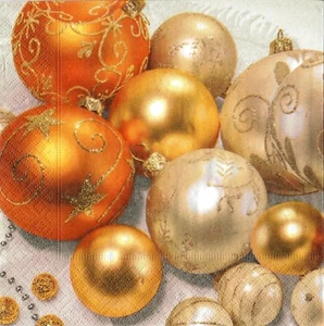 4 Paper Napkins Decoupage Lunch Table Christmas Ornaments Baubles 143 - Picture 1 of 2