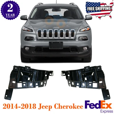 Juego de soportes de montaje de parachoques delantero inferiores para Jeep Cherokee 2014-2018 Foto 1 de 4