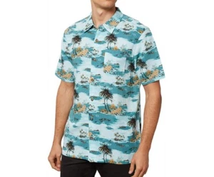 O'NEILL Men's ROCKSBERG Woven S/S Shirt - Large - Teal - NWT - Imagen 1 de 4