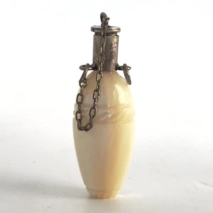Exquisite Mother-of-Pearl and Silver Snuff Bottle - 5 cm - Collector's Delight - Picture 1 of 3