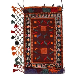 Hand Knotted Afghan Wool Pillow Cover Modern Tribal Cushion 109x62cm - Picture 1 of 2