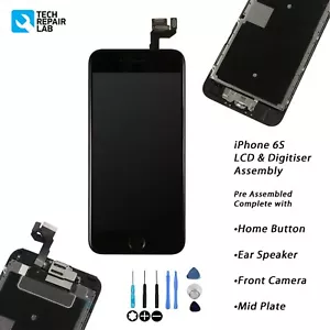 iPhone 6S Retina LCD & Digitiser Touch Screen Complete Assembly with Parts BLACK - Picture 1 of 1