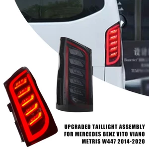 LED Dynamic Tail Lights For Mercedes Benz VITO Metris W447 2015-2022 Black Lens - Picture 1 of 8