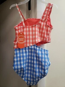 Baby Girls’ Wonder Nation One-piece Swimsuit size M 7/8 - Picture 1 of 3