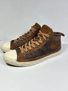 Polo Ralph Lauren Clarke Sneaker Herren 9.5D Braun Leder Hoch Freizeitschuh - Bild 1 von 16