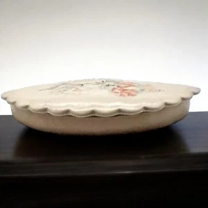 Caja de baratijas de joyería con abanico japonés de porcelana Great Plains con tapa firmada 10" x 6" - Imagen 1 de 11