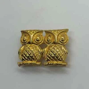 Women's Vintage Gold Owl Belt Buckle GUC Two Piece Set - Picture 1 of 4