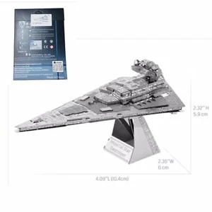 Modelo de rompecabezas 3D de metal - Destructor estelar imperial de Star Wars 4" de largo acero inoxidable T-461 - Imagen 1 de 10