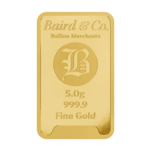 5 Gram Gold Minted Bar - Picture 1 of 11