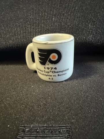 1974 PHILADELPHIA FLYERS CERAMIC MINI MUG NHL 1.25" TALL STANLEY CUP CHAMPIONS Cover