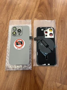Pour iPhone 15 Pro Vitre Arrière Naturelle de Remplacement avec Câble Flex sans Fil - Photo 1 sur 5