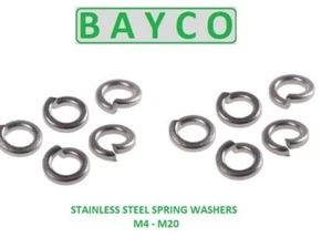 Arandelas de resorte. Acero inoxidable M4 a M20. Arandelas de resorte/bobina GRADO A2. - Imagen 1 de 3