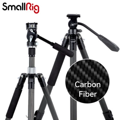 SmallRig Monopod Travel Tripod Stand Carbon Fiber Tripod w/ Video Fluid Head  - Image 1 of 4