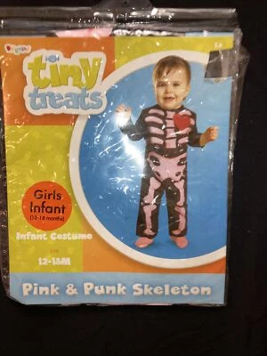 pequeñas golosinas bebés niñas rosa y punk esqueleto Foto 1 de 3