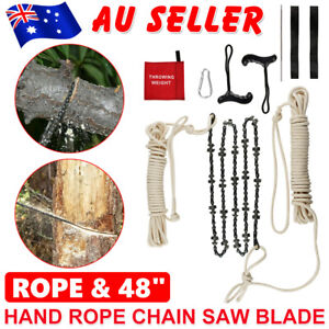 48" High Reach Rope Saw Hand Chain Chains Branch Tree Chainsaw Trimmer Portable