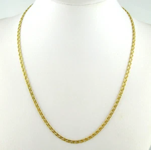 CATENA ORO 18 KT GROUMETTE CATENINA DONNA DOPPIA MAGLIA GIROCOLLO GIALLO 40,5 CM - Picture 1 of 3