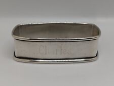 Vintage Saart Bros. Sterling Silver Napkin Ring "Charles" name engraving