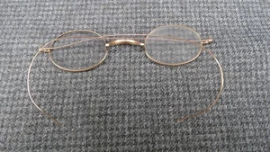 PP1 ovale Linse Draht-Rand Brille M.O. Co. Wickelkabeltempel - Bild 1 von 7