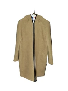 J.Crew Studio Cloth by Nello Gori Wool Leather Trim Coat - Picture 1 of 11