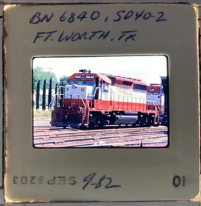Vintage Dia 6840 BN Burlington Northern Ft Worth Texas 1982 Kodachrome - Bild 1 von 3