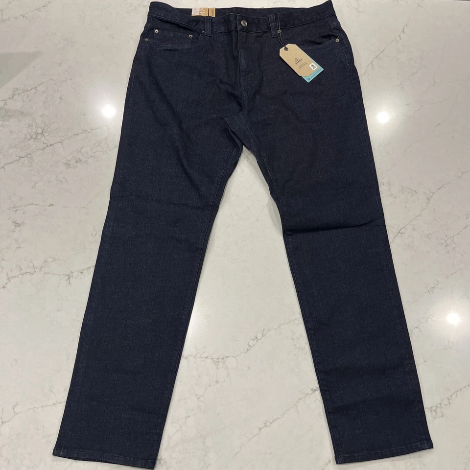 PrAna Hillgard Slim Fit Jean Rinse Wash Mens 38/32 Stretch Tapered Denim