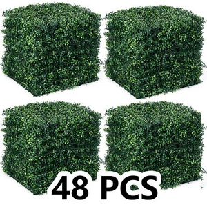 48PCS Artificial Grass Garden Privacy Screen Garden Home Backdrop Wall Decor - Picture 1 of 18