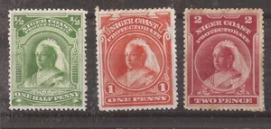 NIGER COAST PROTECTORATE QV 1/2d - 2d mh - Picture 1 of 2