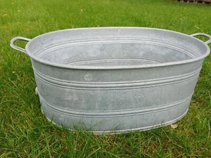 alte XL Zinkwanne mit Ablauf / Abfluss, Wanne Badewanne, Waschwanne & DICHT!!! - Bild 1 von 5