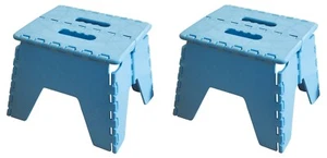 2x Folding Step Stool Multi Purpose Foldable Portable Home Kitchen 150KG Blue - Picture 1 of 1