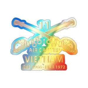 Pegatinas troqueladas holográficas - Tropa de helicóptero - Tropa Air Cav - 11º ACR - Sujetador - Imagen 1 de 1