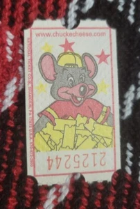 BOLETO ARCADE COLECCIONABLE CHUCK E CHEESE DE COLECCIÓN RARO WOW - Imagen 1 de 2