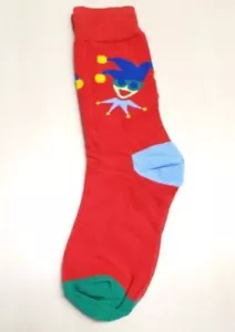 Red Jester Socken Neuheit Unisex 6-12 Crazy Fun SF20 - Bild 1 von 1
