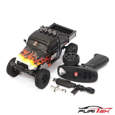 Fury Fur 2411 FX118 Wagon Black with Flames Furitek Brushless 1:18 RC Crawler - Image 1 of 3