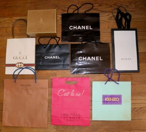 vintage lot of designer store shopping bags and one box - Picture 1 of 4
