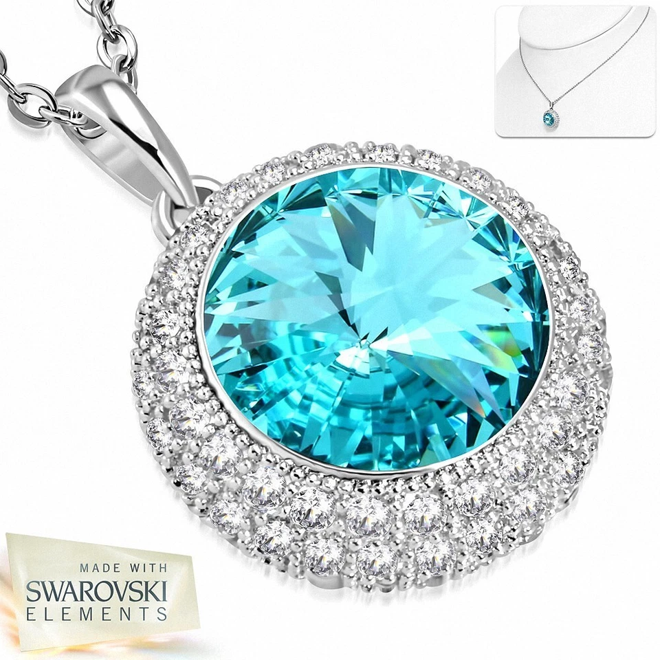 Lega Con Collana IN Argento Bianco Incastonato Di Lunetta Castoni Tondo E Crist - Immagine 1 di 1